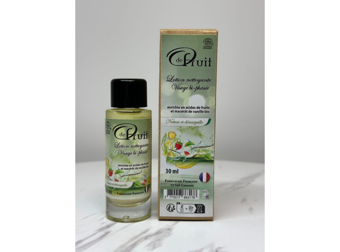 Lotion nettoyante visage bi-phasé