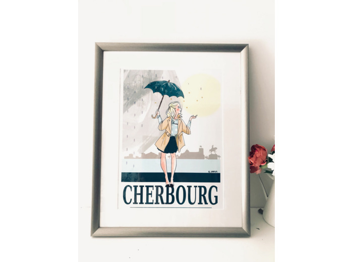 Cherbourg : carte, affiche