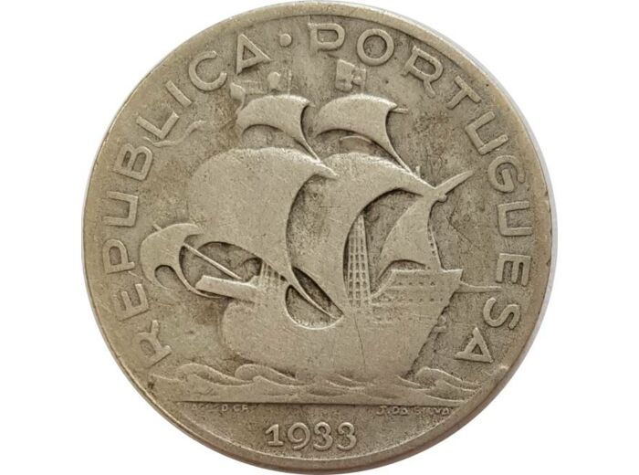 PORTUGAL 5 ESCUDOS 1933 TB+