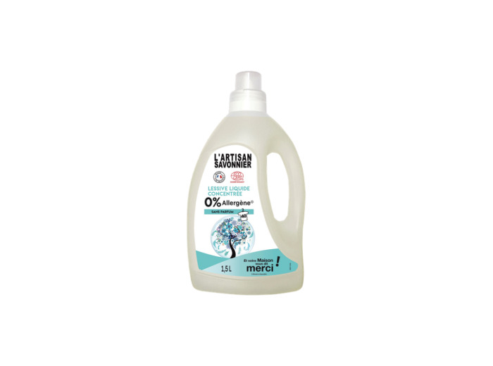 Lessive liquide concentrée 0% allergène 1.5L