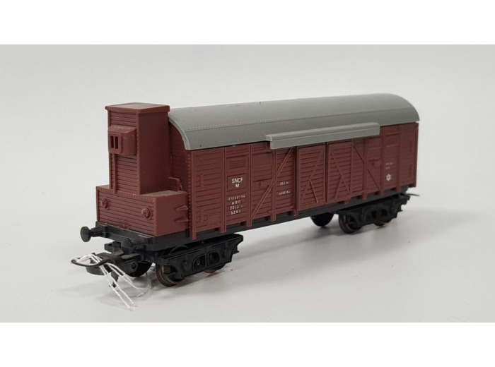 LIMA 3105 HO WAGON COUVERT AVEC GUERITE AVEC ECLAIRAGE SANS BOITE