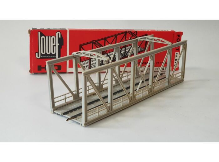 JOUEF 670 HO ACCESSOIRE DECOR PONT EQUIPE AVEC RAIL ET TABLIER BOITE D'ORIGINE