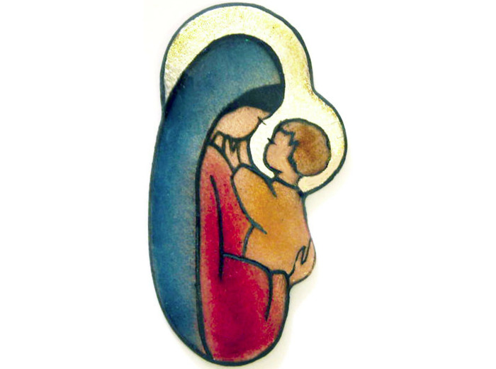 Vierge ovale 4,5cm - EMAUX DU LIBAN
