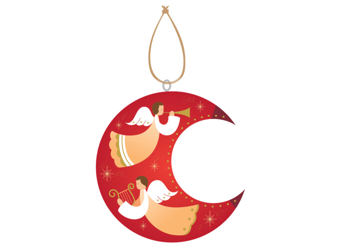 Lune rouge - Les Anges de Noël 10cm