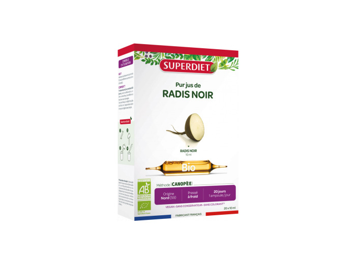 Radis Noir Bio 20 ampoules de 10ml