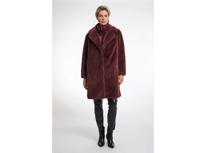 Veste longue Rino et Pelle en fausse fourrure
