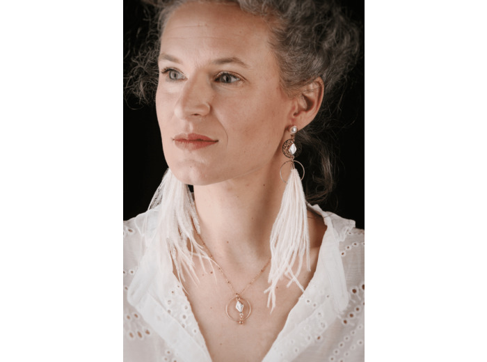 Boucles d'oreilles - Modèle Waikati blanche