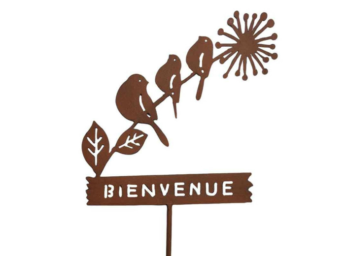 Tuteur déco bienvenue 29x115cm