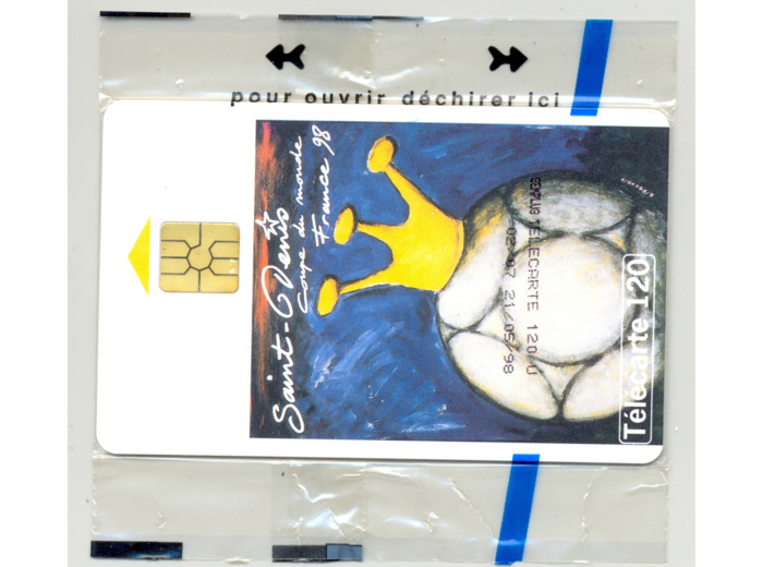 TELECARTE NSB 120 UNITES 06/98 SAINT DENIS COUPE DU MONDE FRANCE 98 F 856
