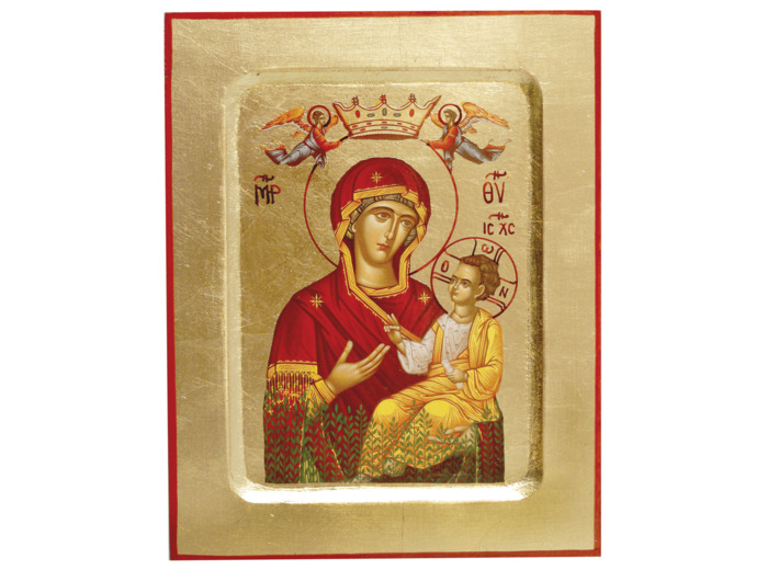 Icône dorée incurvée 14*18,5cm - VIERGE DES BLES