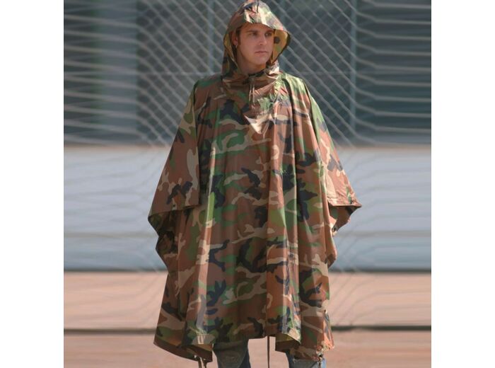 Poncho 100% RIPSTOP (woodland)