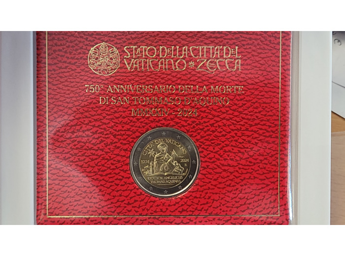 VATICAN 2 EURO 2024 SAINT THOMAS D'AQUIN B.U.