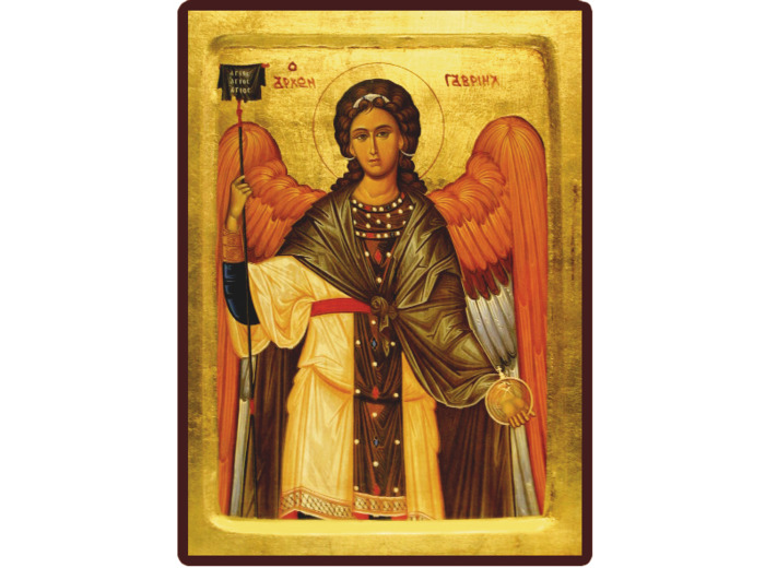 Icône dorée incurvée 24*30cm - ST GABRIEL