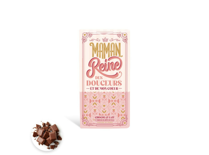Tablette Maman Chocolat Lait Crêpe Dentelle
