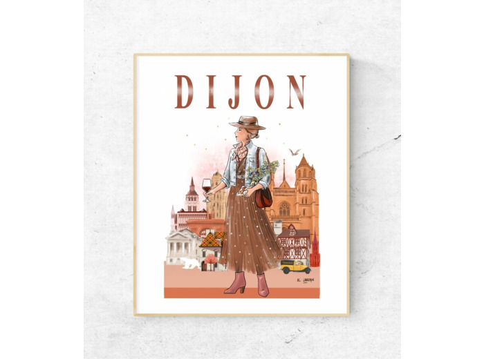 Dijon - affiche, carte postale
