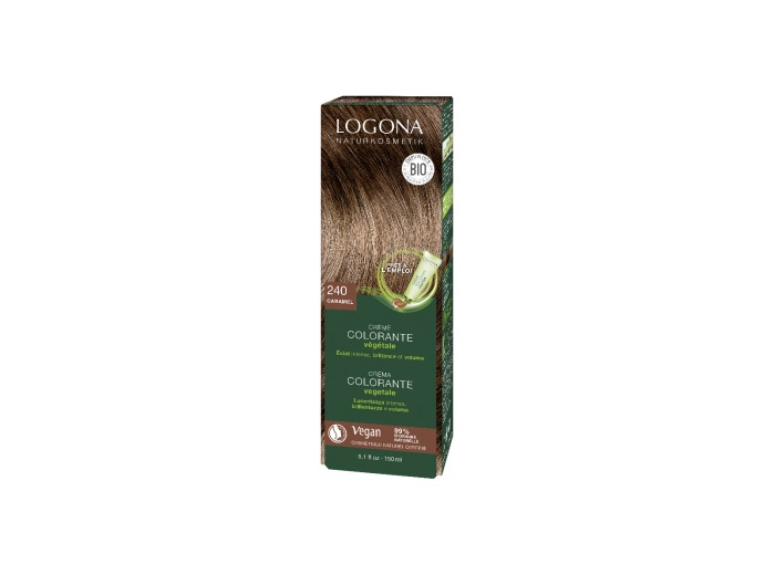 Crème colorante végétale Caramel cheveux blonds moyens à chatains 150ml