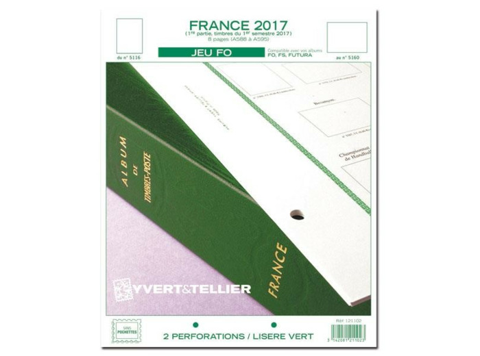 Yvert et Tellier FRANCE FO 2017 1er SEMESTRE (jeux sans pochettes)