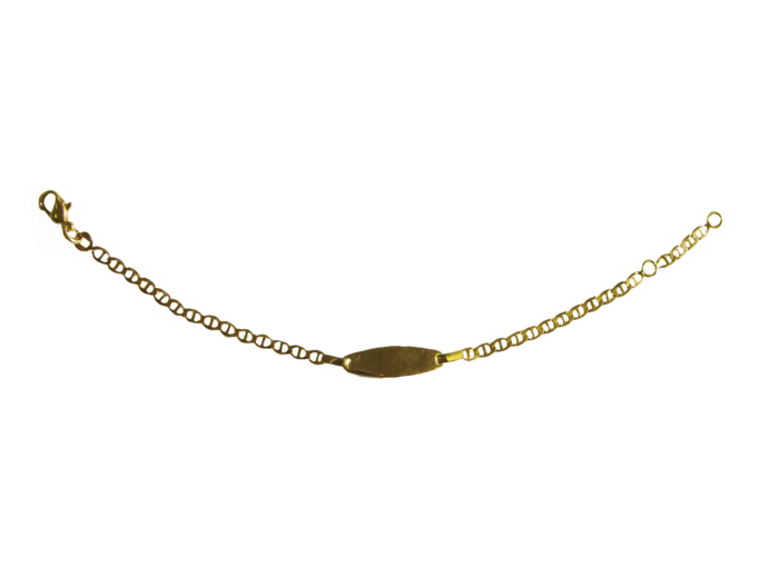 Bracelet en Plaqué Or - IDENTITE BB MARINE 16 CM