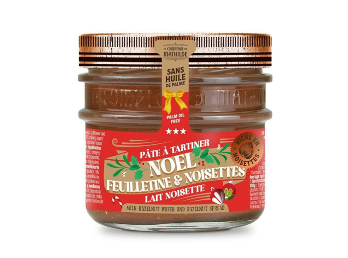 Pâte à Tartiner Lait Noël Feuilletine et Eclats de Noisettes 250G