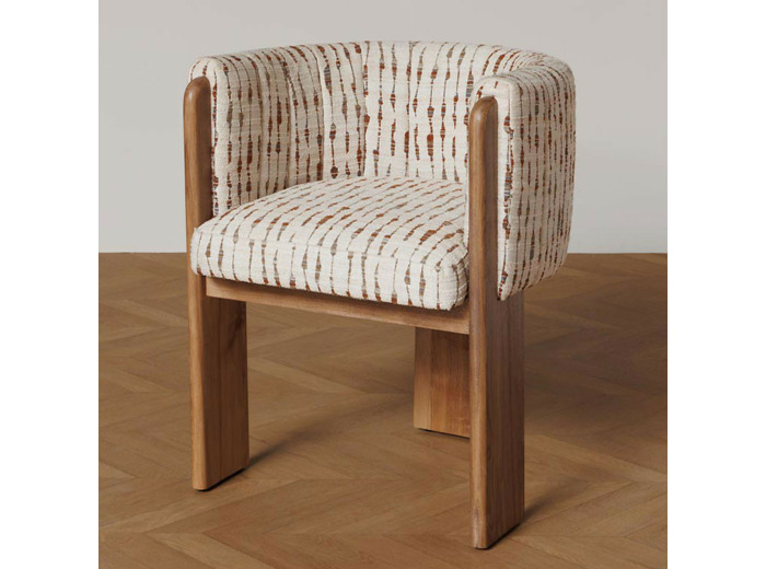 Chaise Amphitryon Beige Bois d'Acacia 60x63x77cm