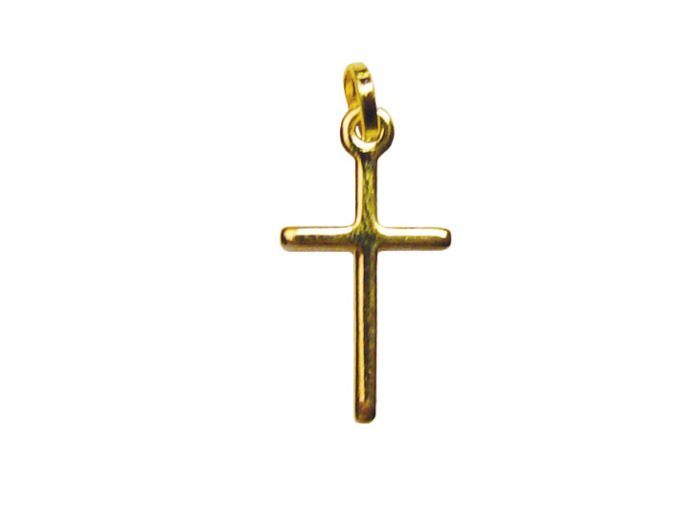 Croix en Métal Doré Poli 20mm