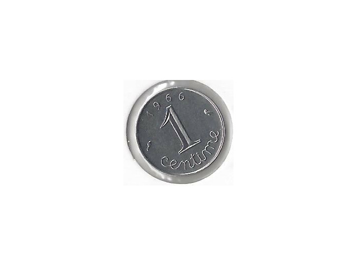 FRANCE 1 CENTIME INOX 1966 TTB