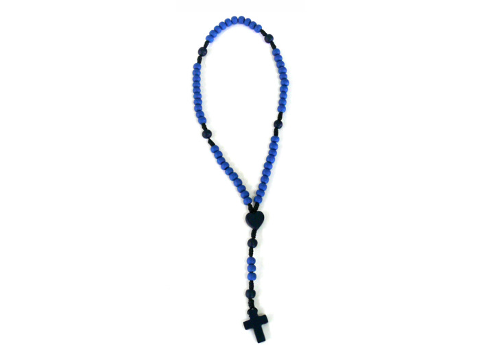 Chapelet bleu foncé Environ 23cm