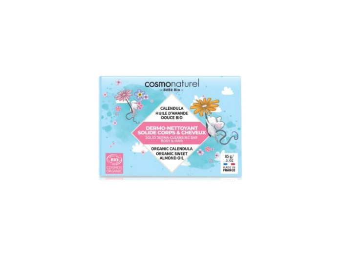 Dermo nettoyant solide corps et cheveux bébé 85g