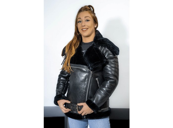 AMC 102401 BOMBARDIER FEMME CUIR NOIR