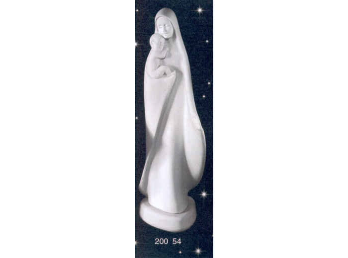 Vierge à l'enfant sur socle-porcelaine- 54cm