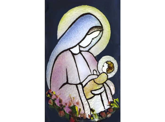 Divine mère 9,5X5,5cm - EMAUX DU LIBAN