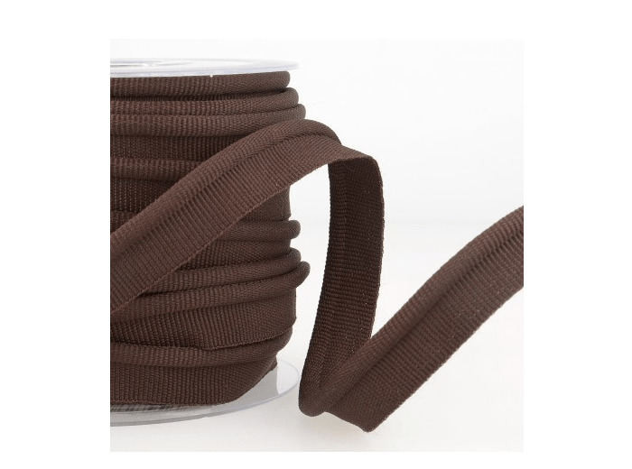 Simple passepoil marron C56 8mm 100%polyester le mètre