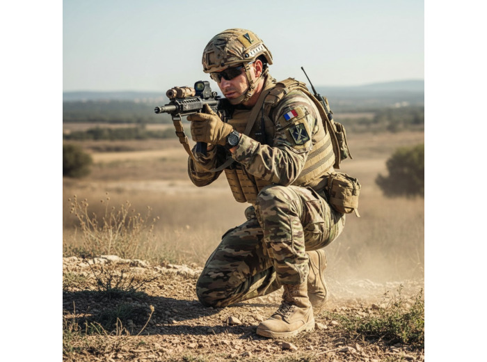 Gilet porte-plaques tactique Cordura 500D laser cut (coyote)