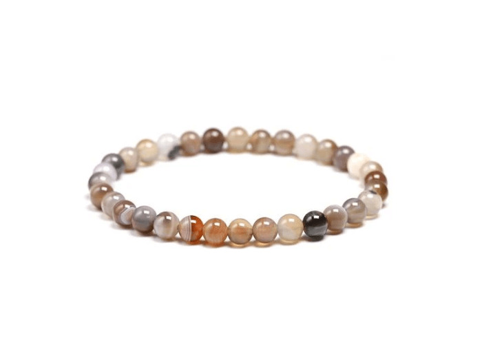 Bracelet en agate du Botswana 6 mm