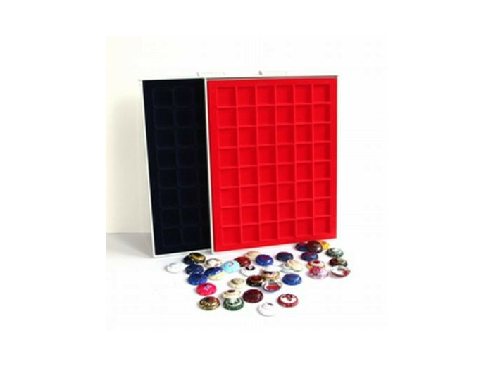 MEDAILLIER 48 CASES BLEU pour monnaies ou muselet (Yvert)