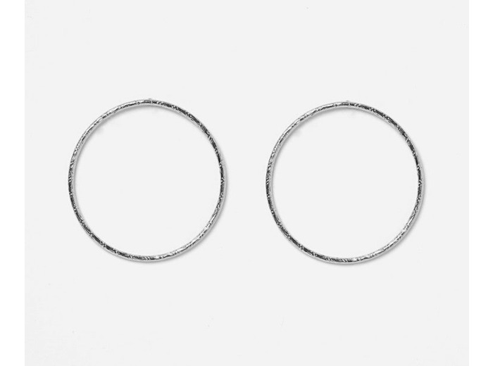 Boucles d'oreilles Babette argentées - Grand Modèle