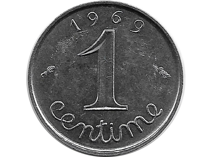 FRANCE 1 CENTIME EPI 1969 QUEUE LONGUE TTB+