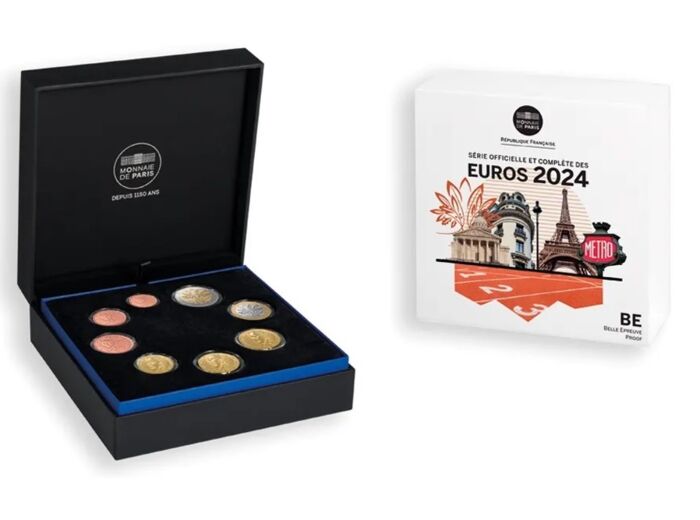 FRANCE 2024 COFFRET BE B.E Belle Epreuve SERIE 8 Monnaies