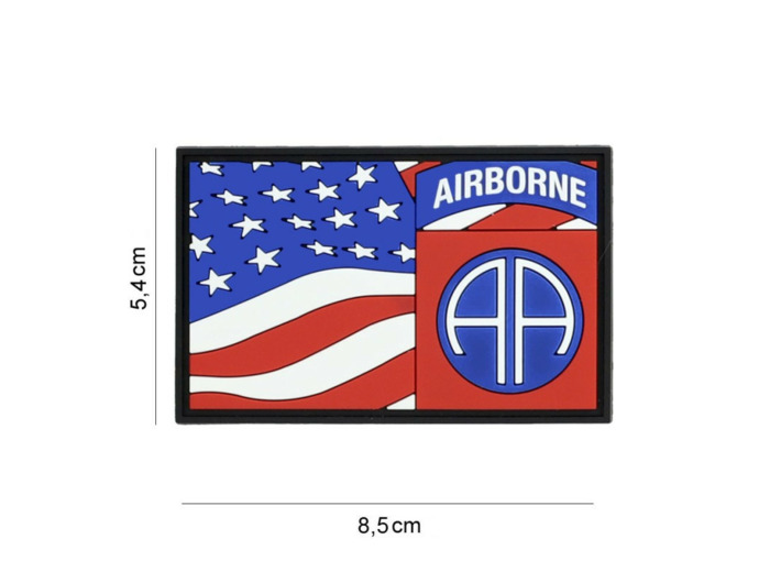 Patch 3D PVC 82nd Airborne flag