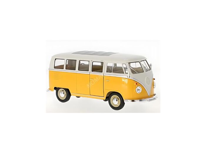 VOLKSWAGEN T1 MINIBUS 1962 JAUNE ET BLANC - 1:24