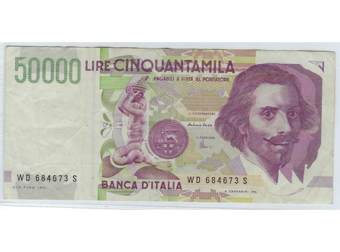 ITALIE 50000 LIRE 27-05-1992 FAZIO ET AMICHI SERIE WD TTB+