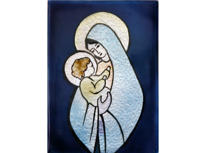 Vierge de l'hexagone 9,6X6,8cm - EMAUX DU LIBAN
