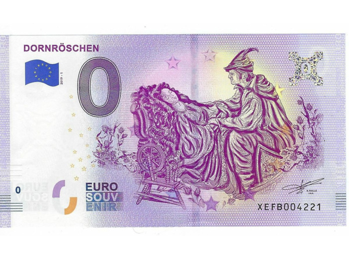 ALLEMAGNE 2019-1 DORNROSCHEN BILLET SOUVENIR 0 EURO TOURISTIQUE NEUF