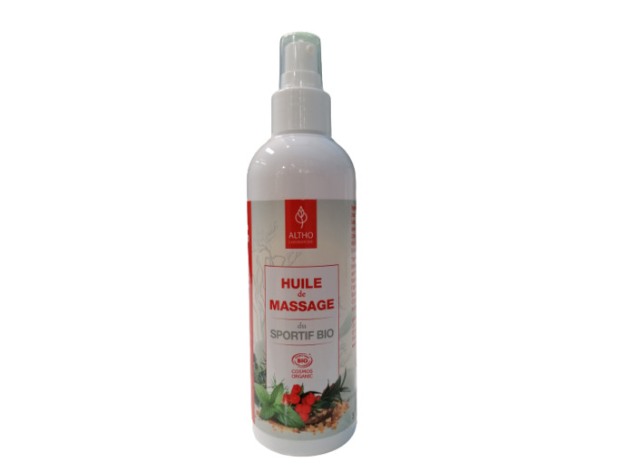 Huile de massage musculaire sportif bio-200ml-Altho