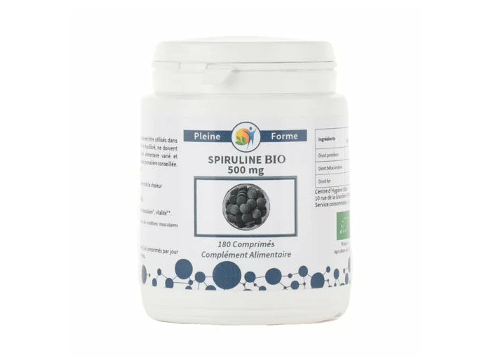 Spiruline bio 500mg-180 comprimés-Pleine forme