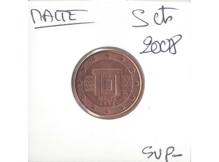 MALTE 2008 5 CENTIMES SUP