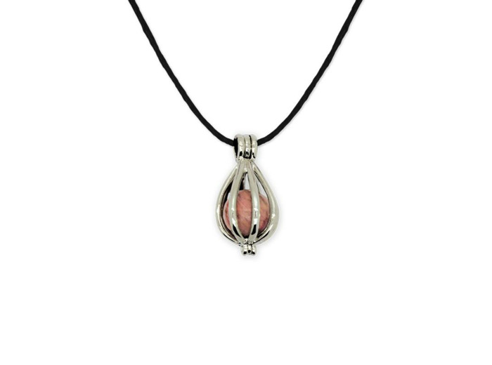 Pendentif cage Rhodonite