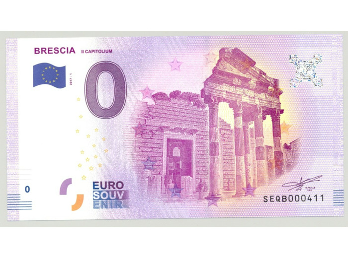 ITALIE 2017-1 BRESCIA II CAPITOLIUM BILLET SOUVENIR 0 EURO