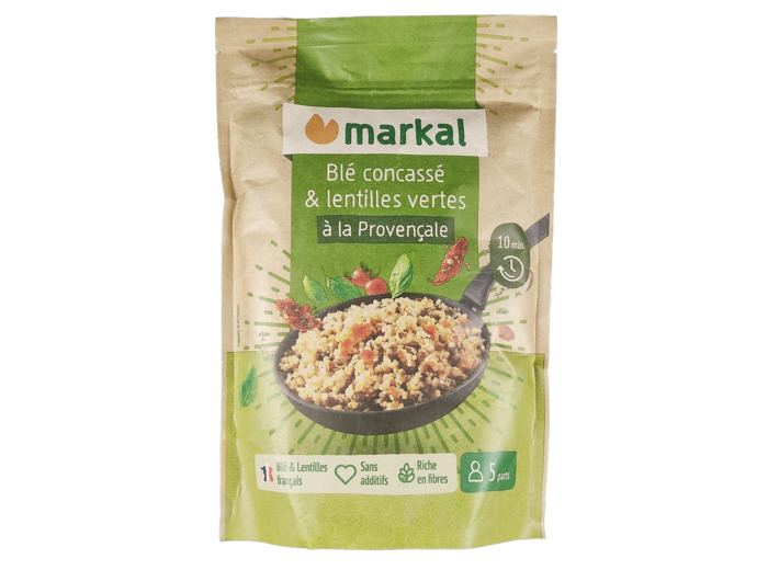 Blé Concassé et Lentilles Vertes à la Provençale 350g Bio