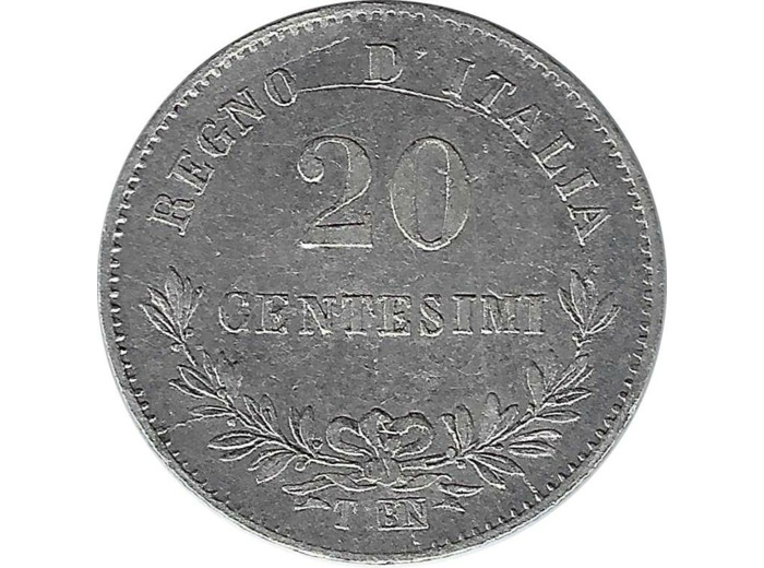 ITALIE 20 CENTESIMI 1863 TBN TTB